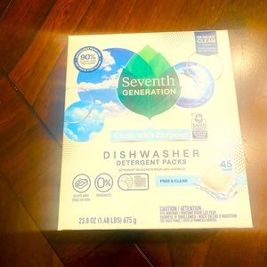 Seventh Generation Dishwasher Detergent Packs for Sparkling Dishes Free & Clear